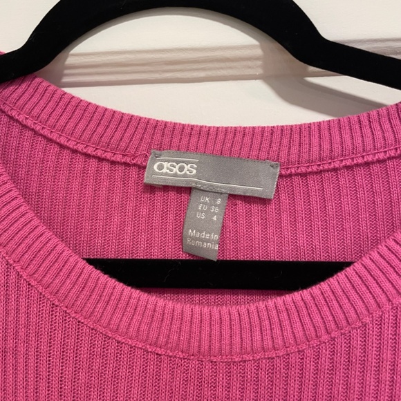 ASOS Ribbed Knit A-Line Midi Sweater Dress - Picture 7 of 12